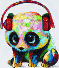 Carica l&#39;immagine nel visualizzatore di Gallery, Dipingere con i numeri - Panda Con Cuffie
