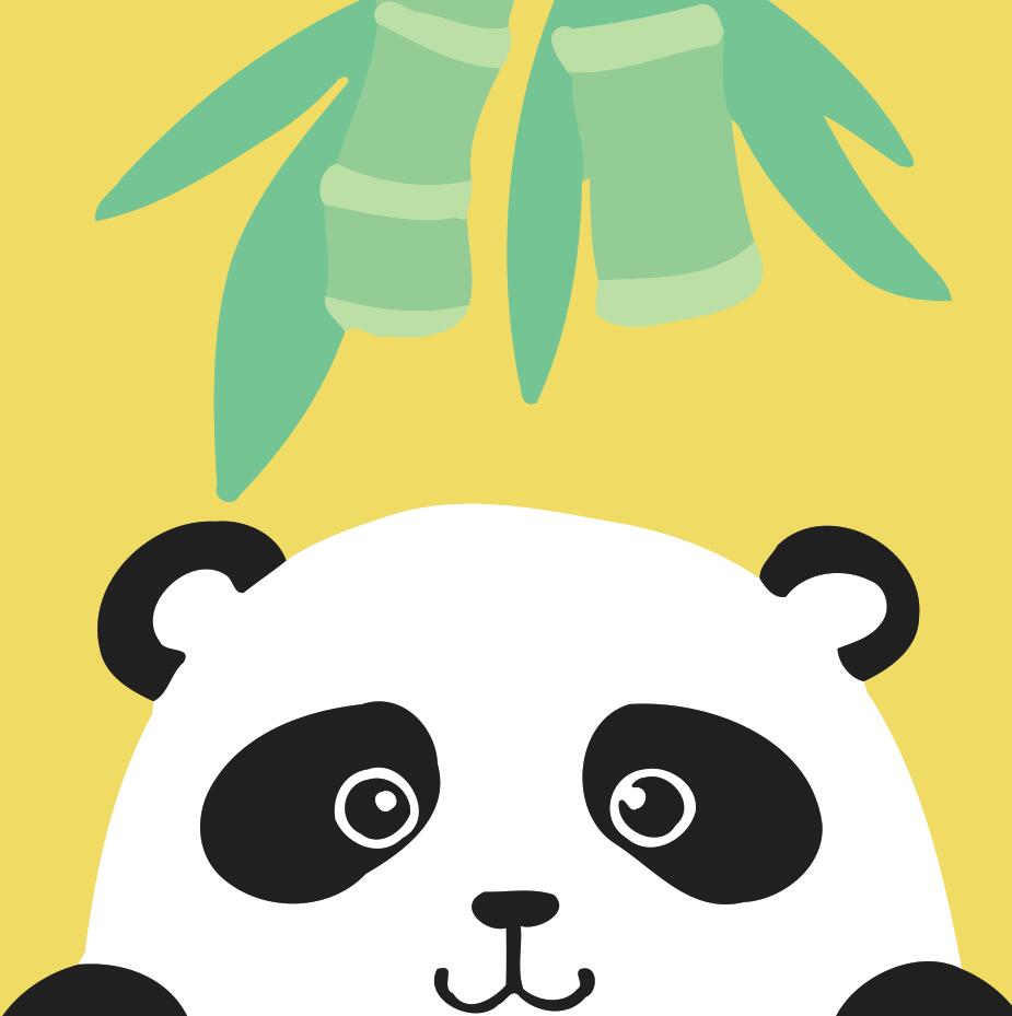 Dipingere con i numeri Bambini - Panda