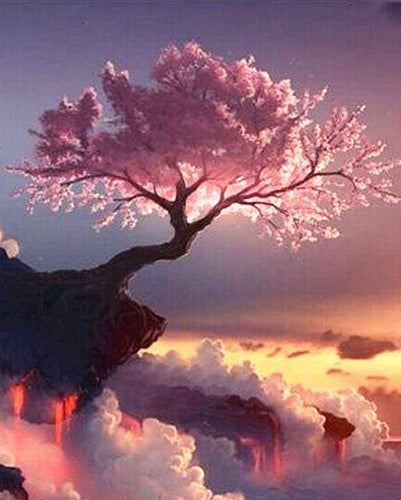 Dipingere con i numeri - Albero Rosa