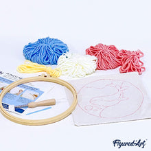 Carica l&#39;immagine nel visualizzatore di Gallery, Punch Needle Kit Cane di Babbo Natale