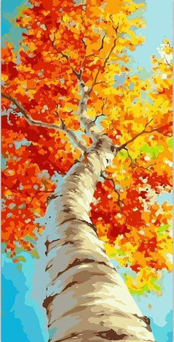Dipingere con i numeri - Pioppo In Autunno