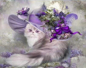 Dipingere con i numeri - Gattino Viola