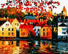 Carica l&#39;immagine nel visualizzatore di Gallery, Dipingere con i numeri - Città Tranquilla Vicino Al Fiume