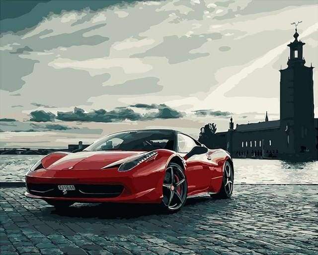 Dipingere con i numeri - Ferrari Rossa