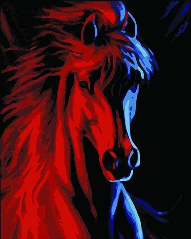 Dipingere con i numeri - Cavallo Rosso