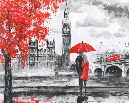 Dipingere con i numeri - Paesaggio Rosso A Londra
