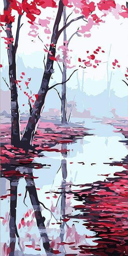 Dipingere con i numeri - Foglie Di Acero Rosse