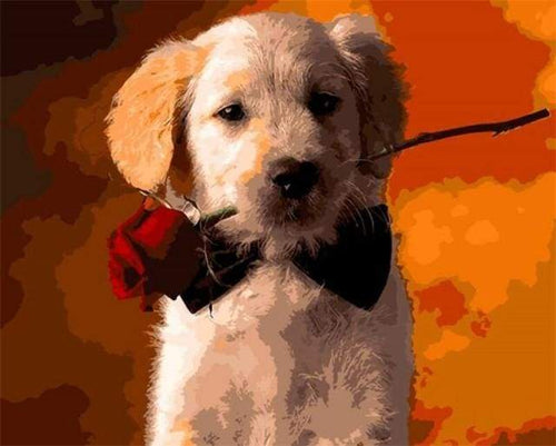 Dipingere con i numeri - Cane Romantico