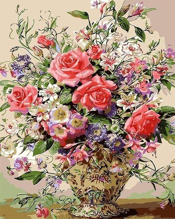 Dipingere con i numeri - Rose E Fiori