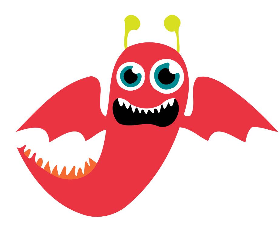 Dipingere con i numeri Bambini - Mostro Rosso Volante