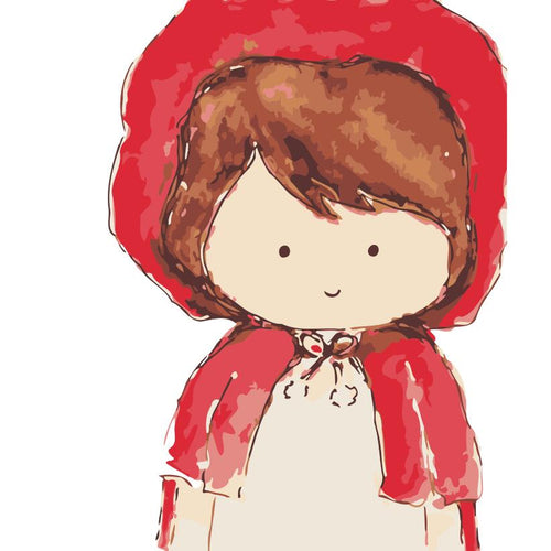 Dipingere con i numeri Bambini - Cappuccetto Rosso