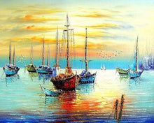 Carica l&#39;immagine nel visualizzatore di Gallery, Dipingere con i numeri - Barche A Vela Al Porto