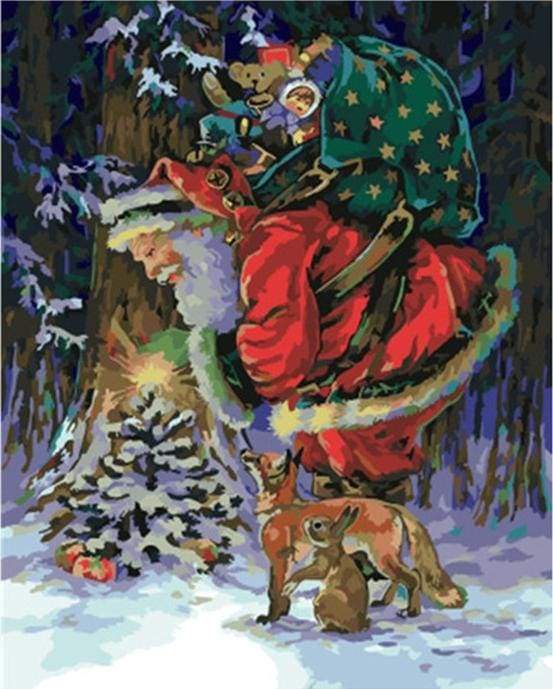 Dipingere con i numeri - Babbo Natale Porta I Doni