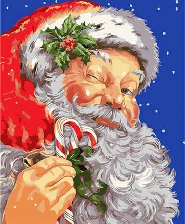 Dipingere con i numeri - Babbo Natale Fa L'Occhiolino