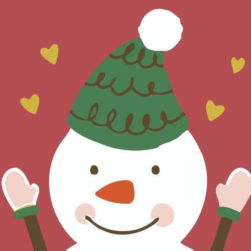 Dipingere con i numeri Bambini - Pupazzo Di Neve Con Cappello Verde