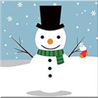 Dipingere con i numeri Bambini - Pupazzo Sulla Neve