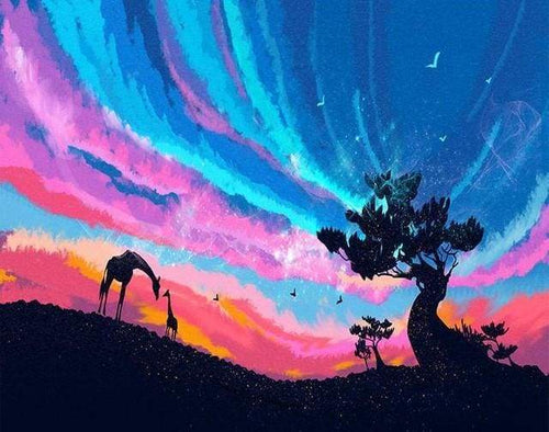 Dipingere con i numeri - Cielo E Giraffe