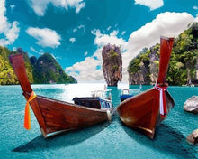 Carica l&#39;immagine nel visualizzatore di Gallery, Dipingere con i numeri - Piccole Barchette In Asia