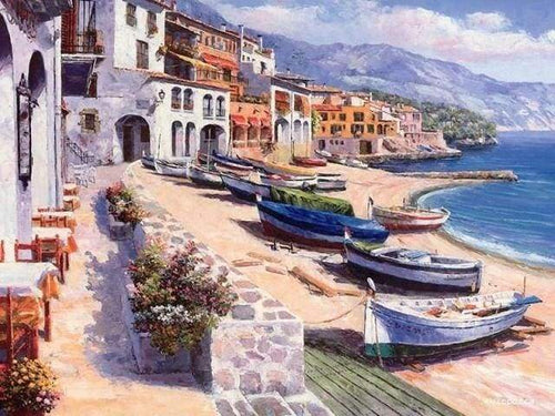 Dipingere con i numeri - Piccolo Villaggio In Spagna
