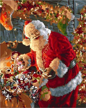Carica l&#39;immagine nel visualizzatore di Gallery, Dipingere con i numeri - Babbo Natale Sorridente