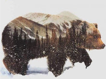 Carica l&#39;immagine nel visualizzatore di Gallery, Dipingere con i numeri - Orso Di Paesaggio Innevato