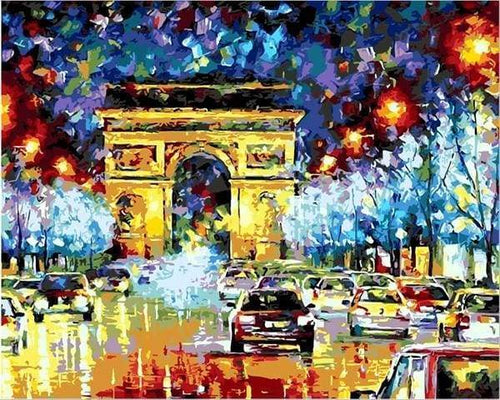 Dipingere con i numeri - Strada Vicino All'Arco Di Trionfo A Parigi