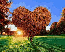 Carica l&#39;immagine nel visualizzatore di Gallery, Dipingere con i numeri - Tramonto E Albero Del Cuore