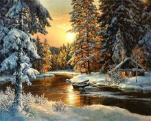 Carica l&#39;immagine nel visualizzatore di Gallery, Dipingere con i numeri - Foresta Al Tramonto