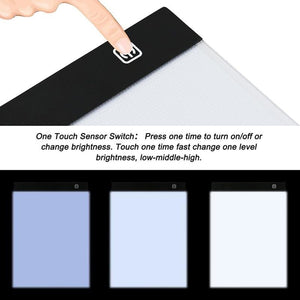 Pad luminoso a LED per Diamond Painting - porta USB per la carica