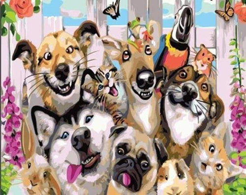 Dipingere con i numeri - La Famiglia Di Animali Domestici