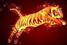 Carica l&#39;immagine nel visualizzatore di Gallery, Dipingere con i numeri - Tigre In Fiamme