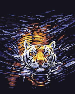 Dipingere con i numeri - Tigre In Acqua