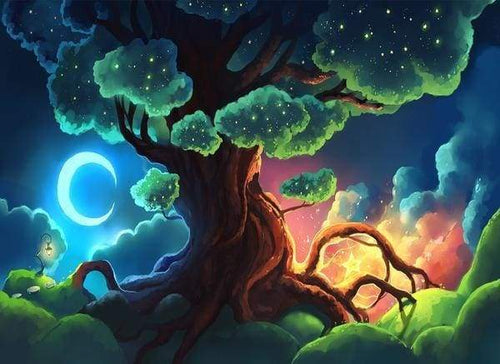 Dipingere con i numeri - L'albero Illuminato