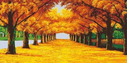 Dipingere con i numeri - Alberi E Sole