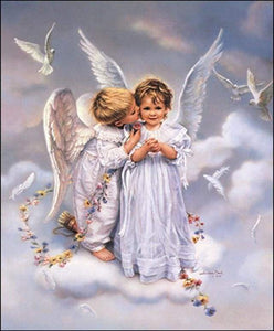 Dipingere con i numeri - Due Angeli E Colombe