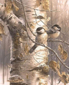 Dipingere con i numeri - Due Uccelli Sui Rami