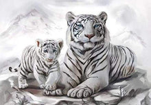 Carica l&#39;immagine nel visualizzatore di Gallery, Dipingere con i numeri - Due Tigri Bianche