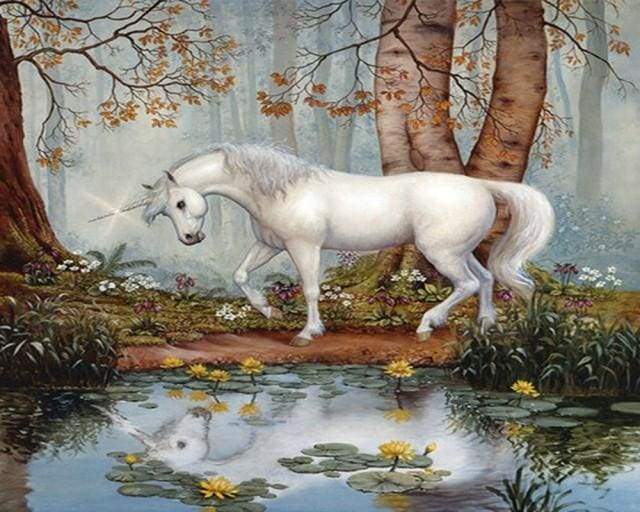 Dipingere con i numeri - Unicorno Nella Foresta
