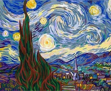Carica l&#39;immagine nel visualizzatore di Gallery, Dipingere con i numeri - Van Gogh Notte Stellata
