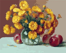 Carica l&#39;immagine nel visualizzatore di Gallery, Dipingere con i numeri - Vaso Con Girasoli E Mele