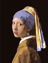 Carica l&#39;immagine nel visualizzatore di Gallery, Dipingere con i numeri - Veermer Ragazza Con La Perla