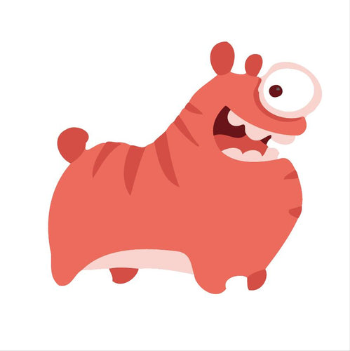 Dipingere con i numeri Bambini - Mostro Rosso