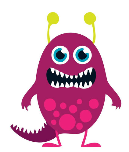 Dipingere con i numeri Bambini - Mostro Viola Con Antenne Gialle
