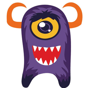 Dipingere con i numeri Bambini - Mostro Viola Che Sorride