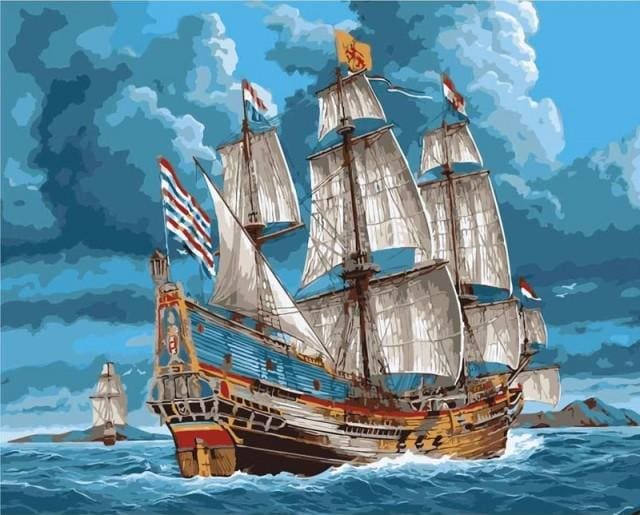 Dipingere con i numeri - Barca a vela