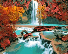 Carica l&#39;immagine nel visualizzatore di Gallery, Dipingere con i numeri - Cascata Nella Foresta