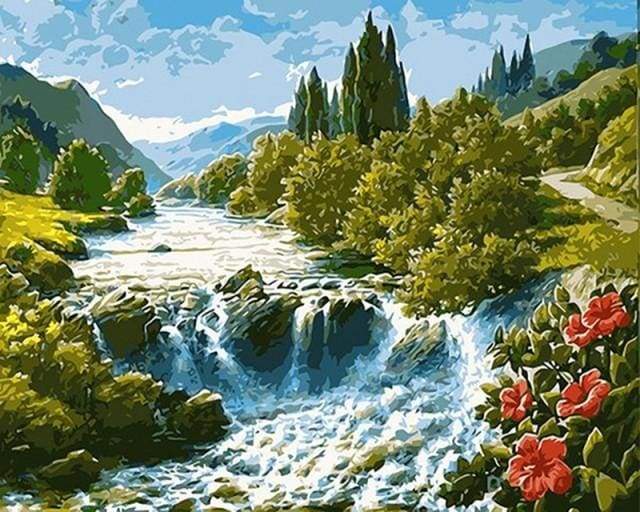 Dipingere con i numeri - Cascata