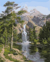 Carica l&#39;immagine nel visualizzatore di Gallery, Dipingere con i numeri - Cascata Vicino Alla Montagna