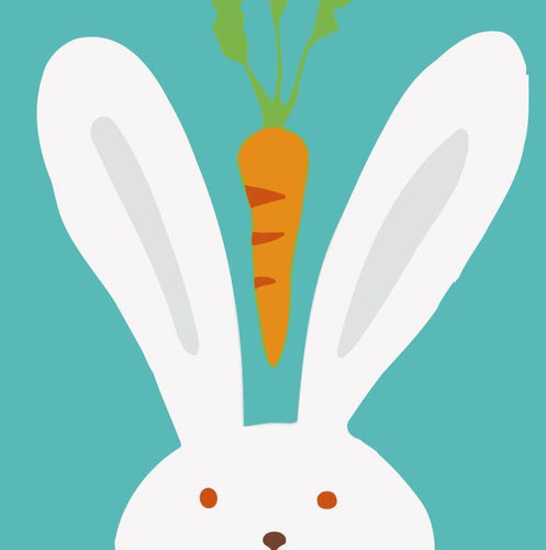 Dipingere con i numeri Bambini - Coniglio E Carota Nell'aria