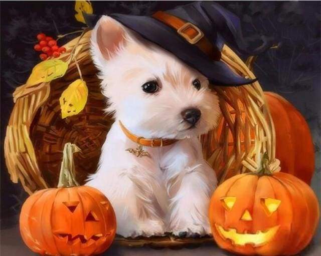 Dipingere con i numeri - Westie Ad Halloween